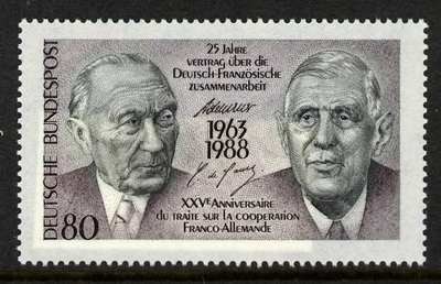 Germany 1546 MNH Charles De Gaulle, Adenauer