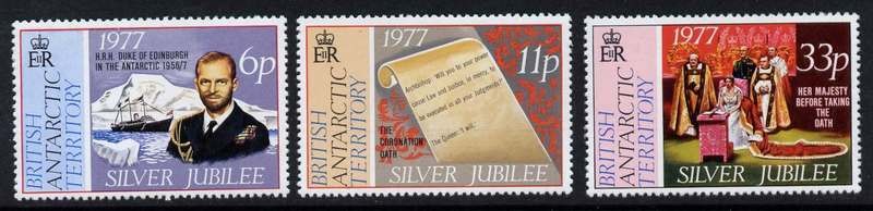 British Antarctic Territory 68-70 MNH - Queen Elizabeth, Silver Jubilee