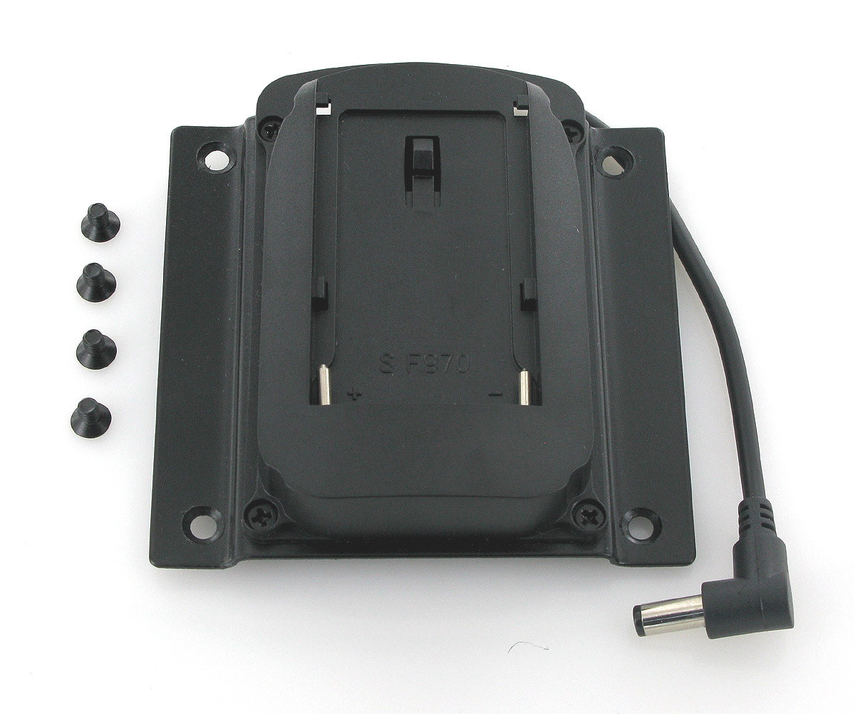 VESA Adapterplatte mit Sony F970 Aufnahme u. Schrauben
