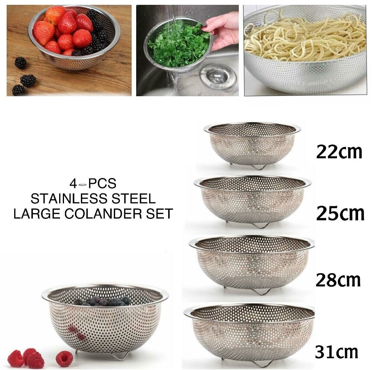 4-Pcs Colander Set