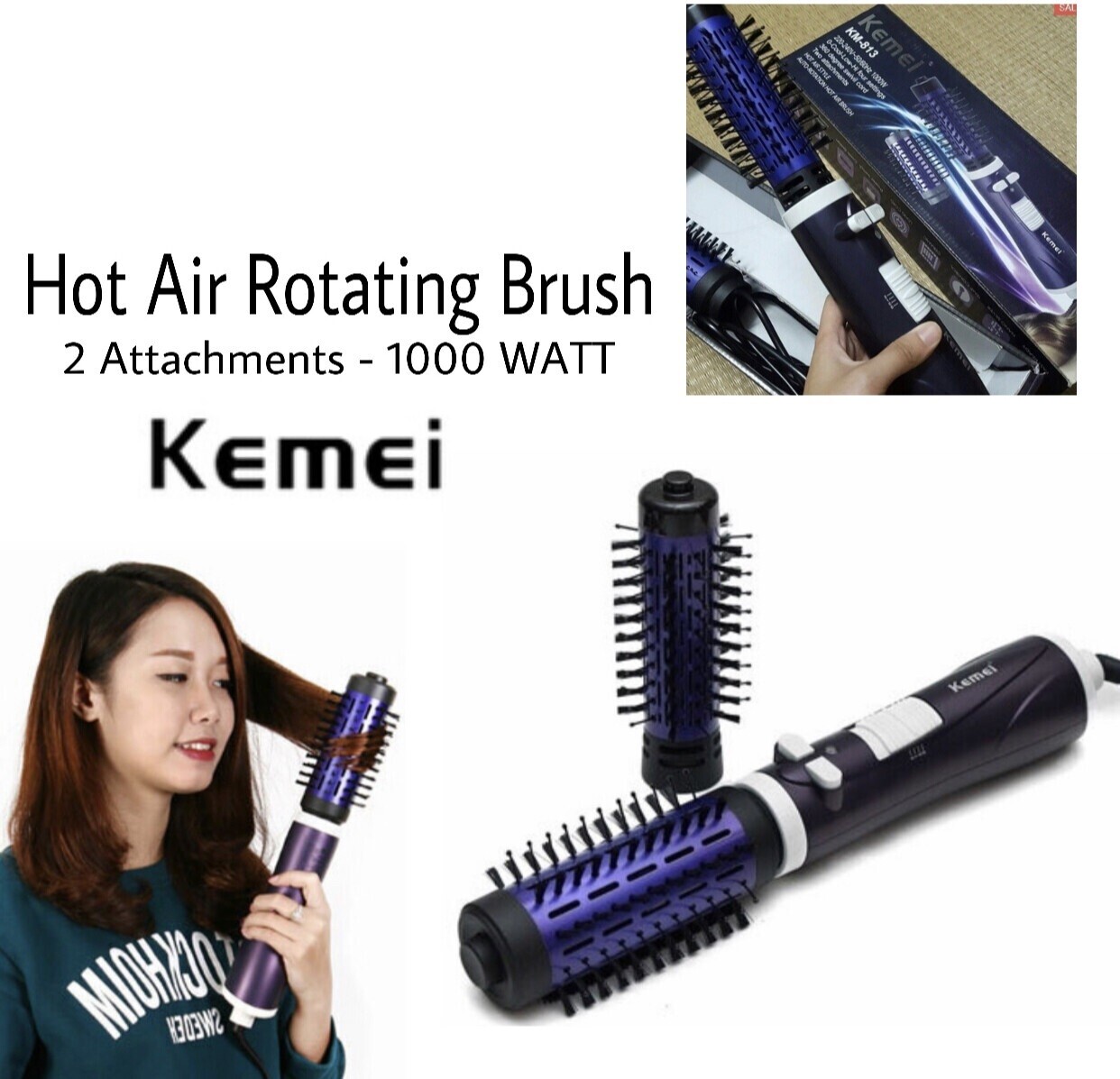 ​"KEMEI" Rotating Air Brush