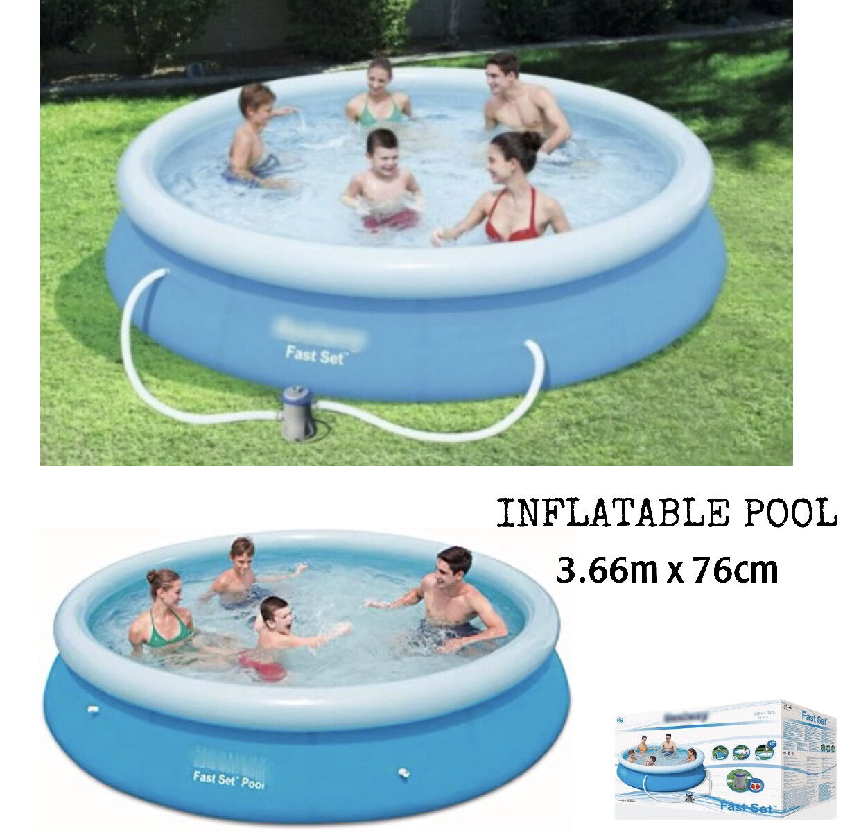 Inflatable Pool 366x76cm