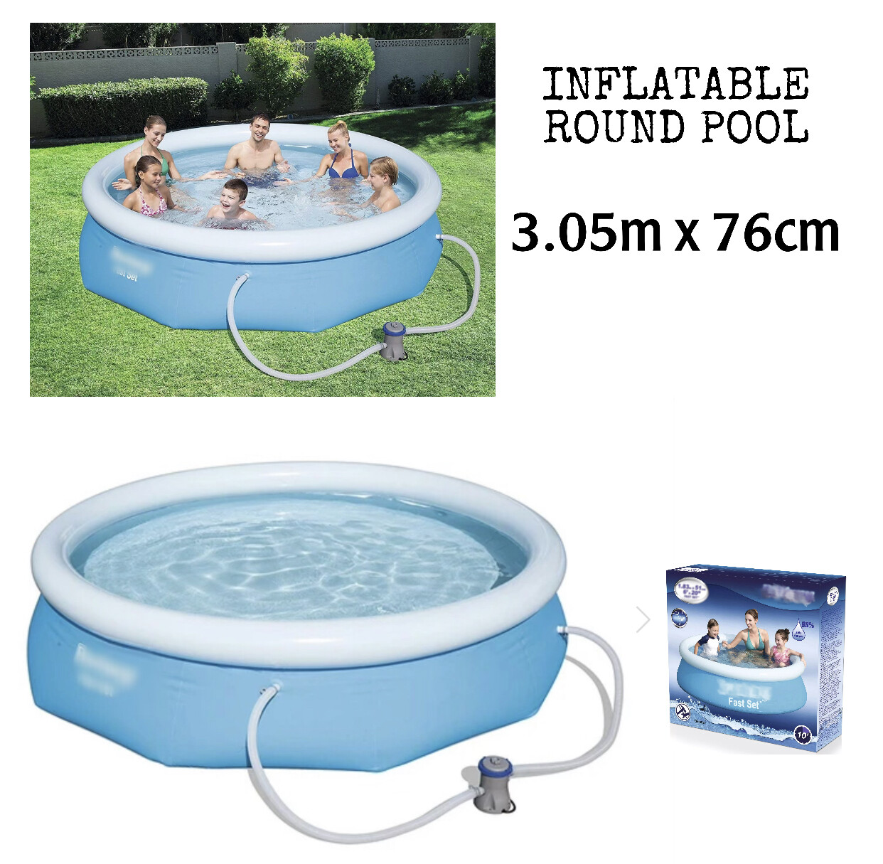 Inflatable Pool 305x76cm