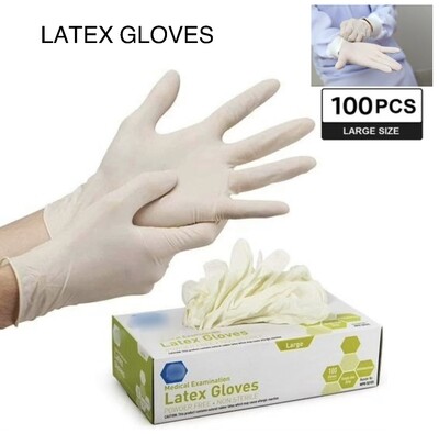 100-Pc Latex Gloves