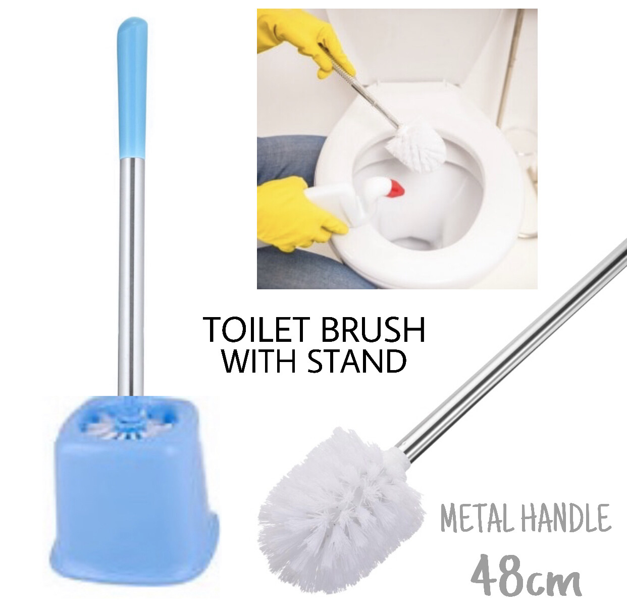 Bathroom Brush Set 48cm