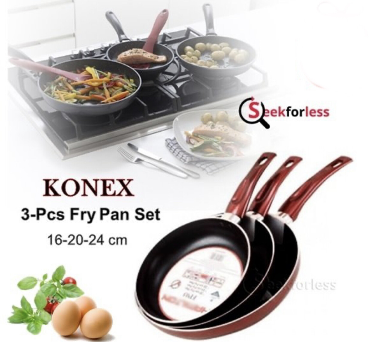 3-Pc Fry Pans