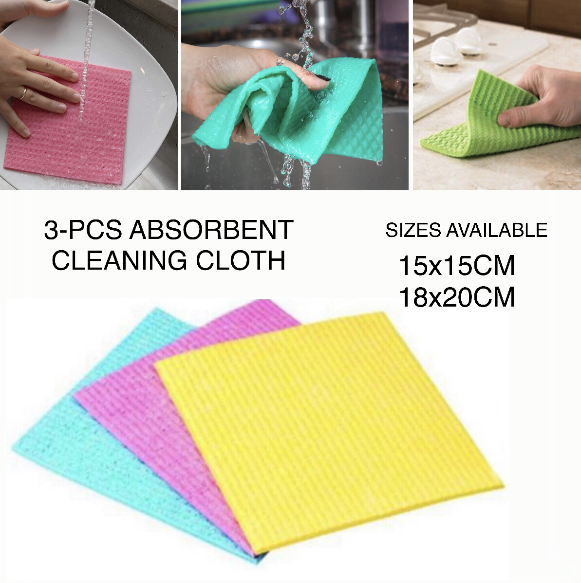 3-Pcs Cleaning Cloth