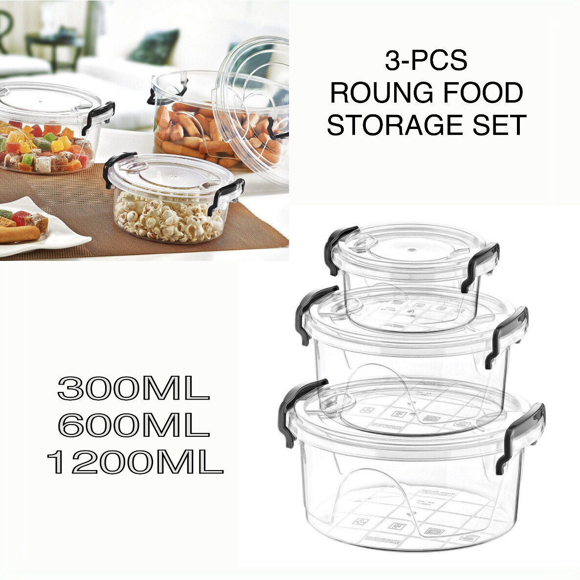 3-Pcs Food Storage