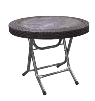 Laura Round Rattan Foldable Table
