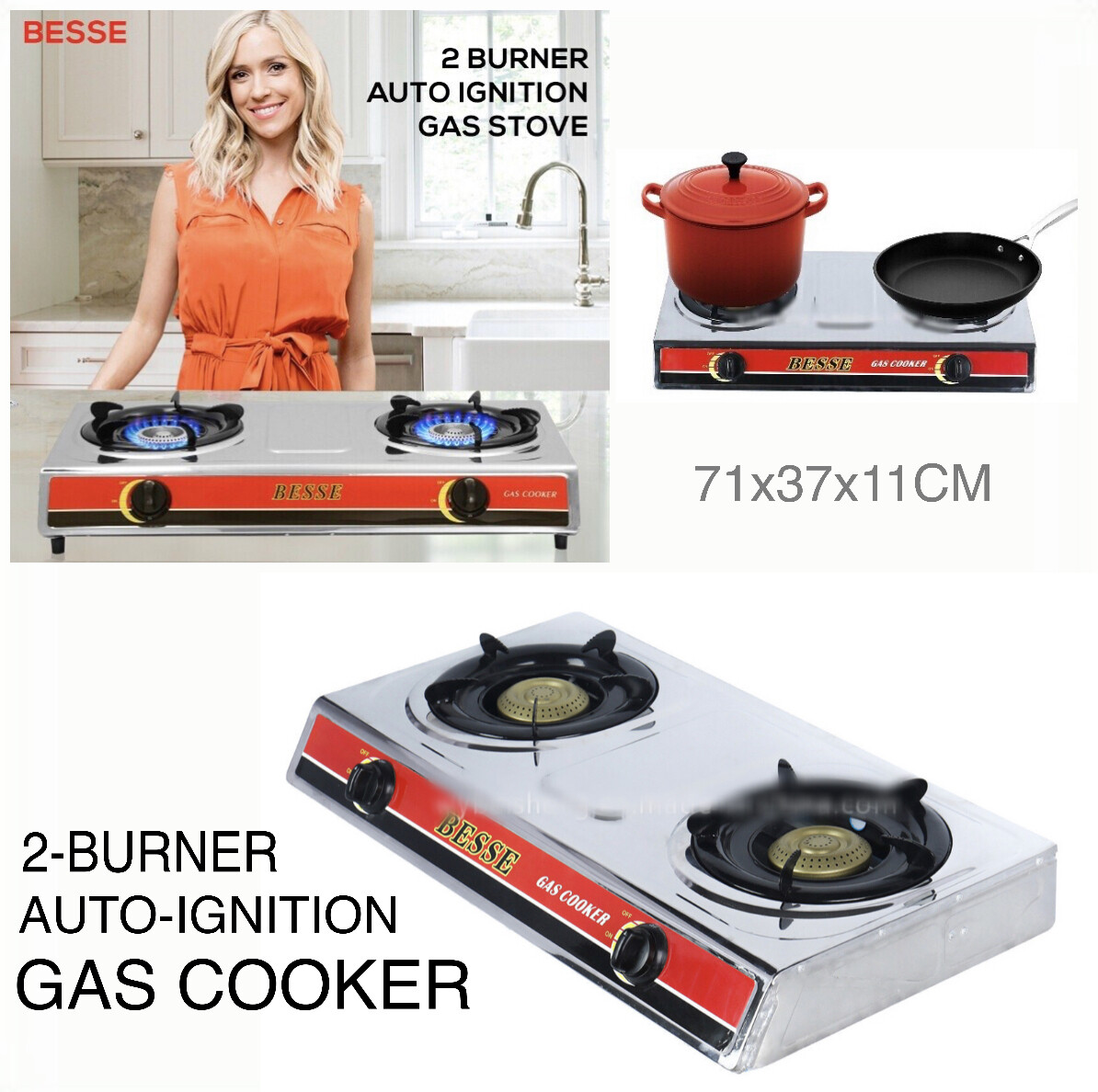 “BESSE” 2-Burner Cooker