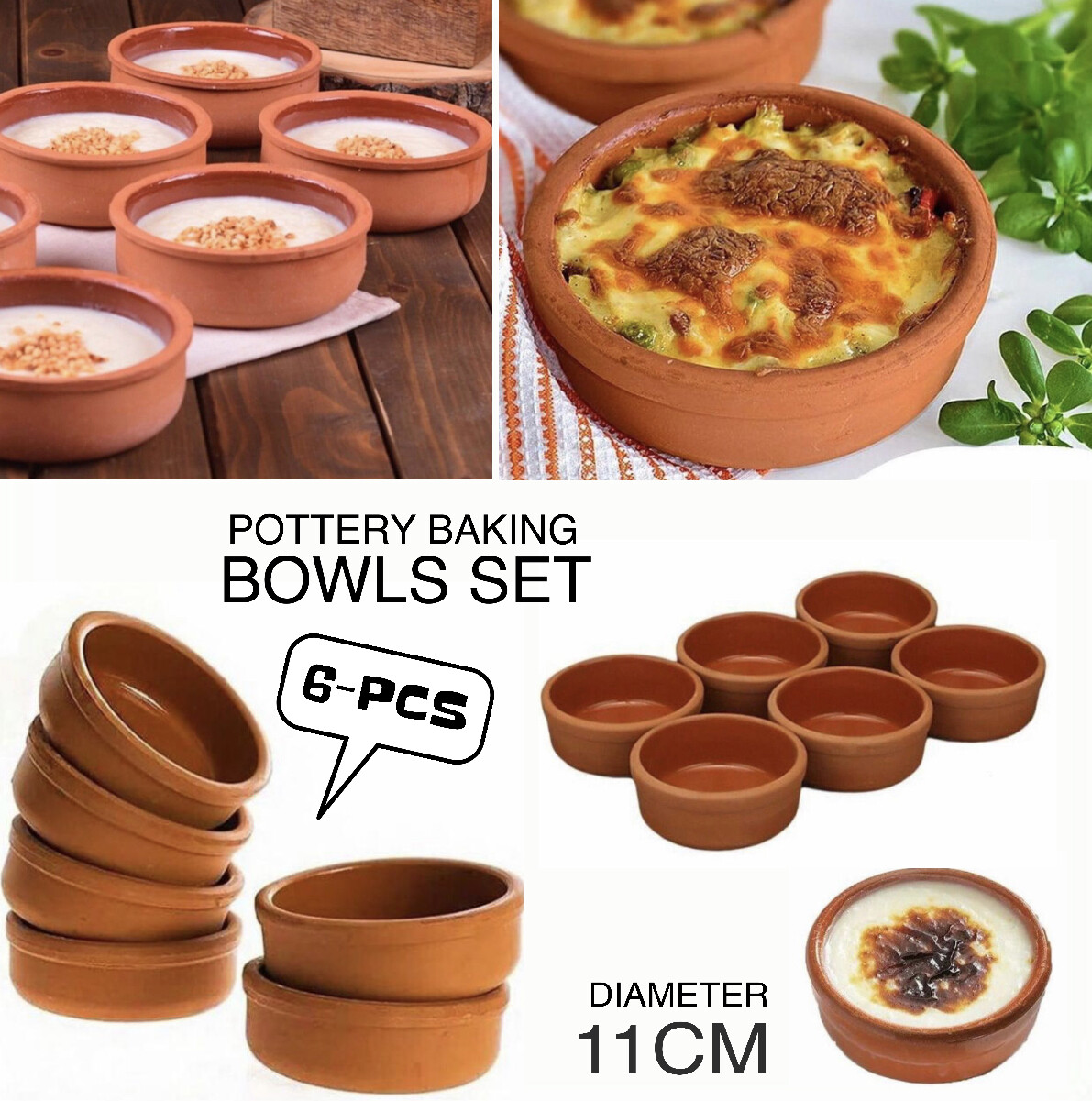 Pottery Baking Bowls