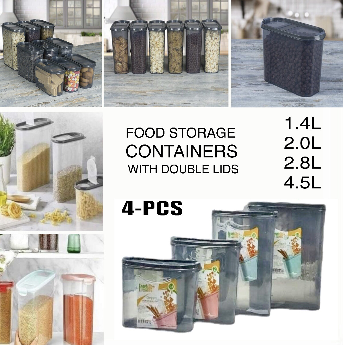 4-Pcs Food Containers