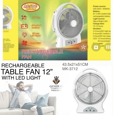 Rechargeable Fan MK3712