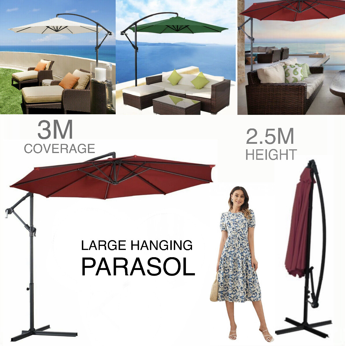 ​Large Hanging Parasol