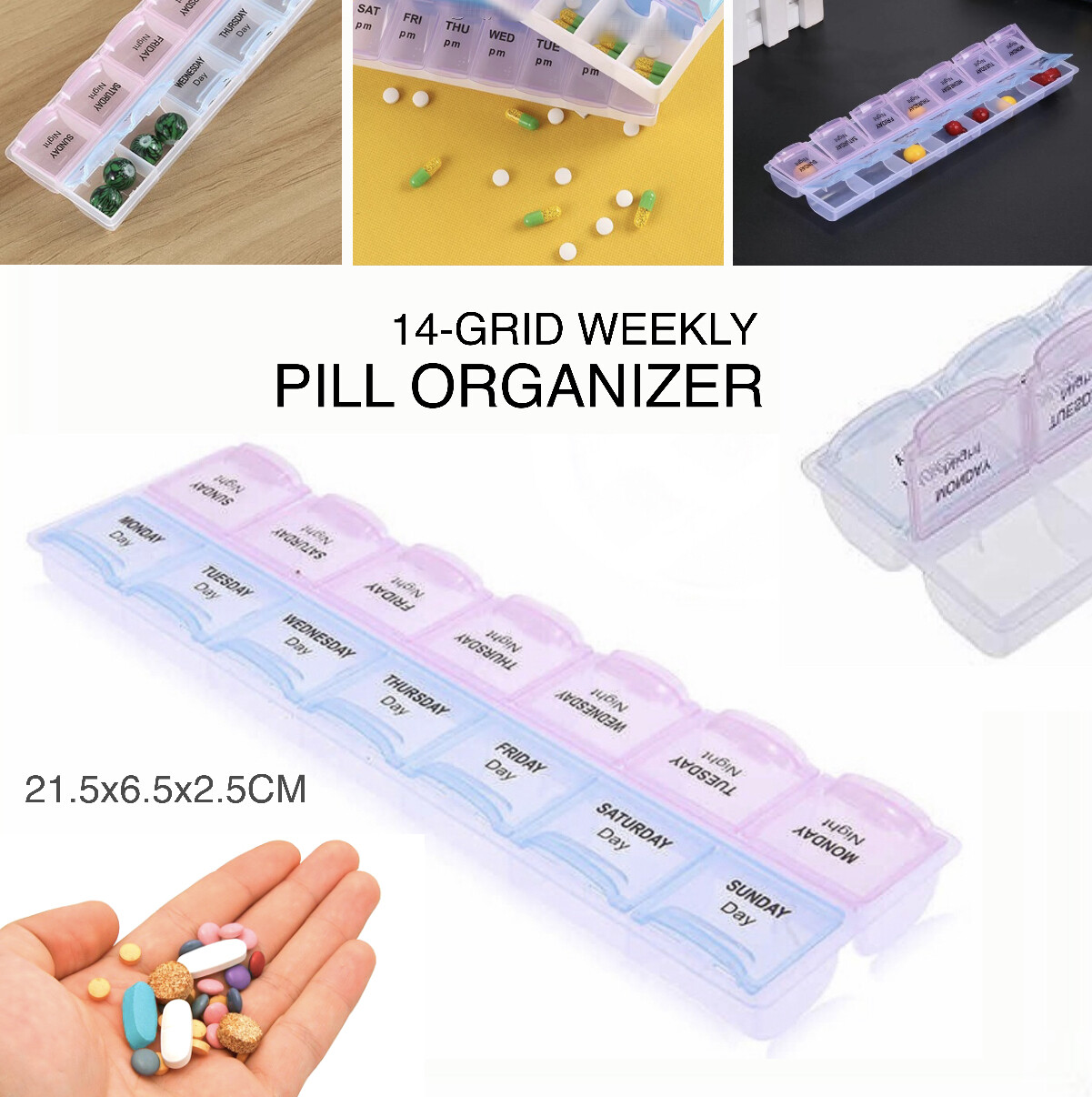14-Grid Pill Organizer
