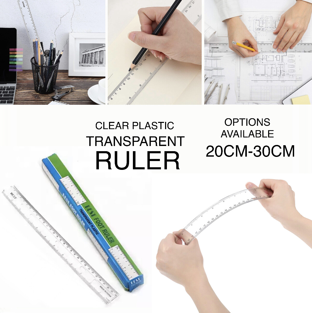 Transparent Plastic Ruler