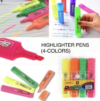 4-Pcs Highlighter Pens