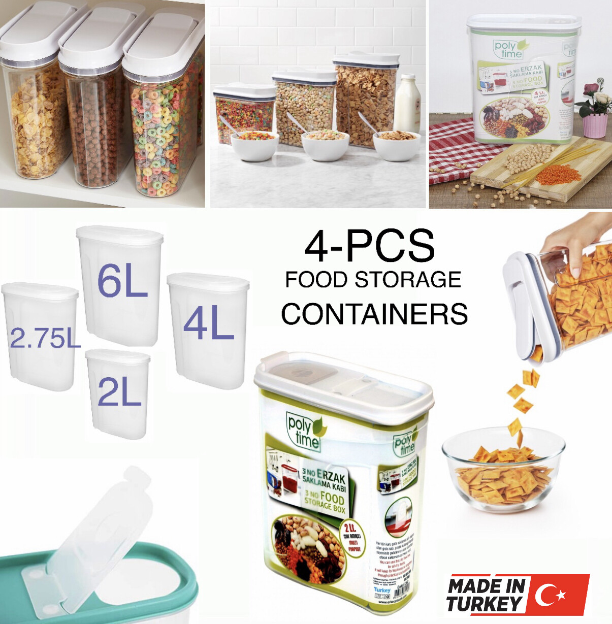 4-Pcs Food Containers