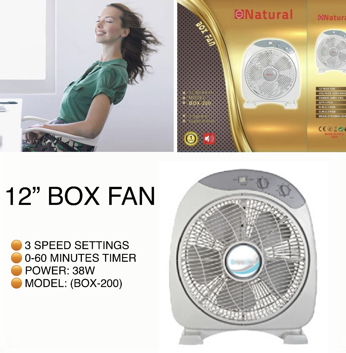 12" Box Fan (BOX-200)
