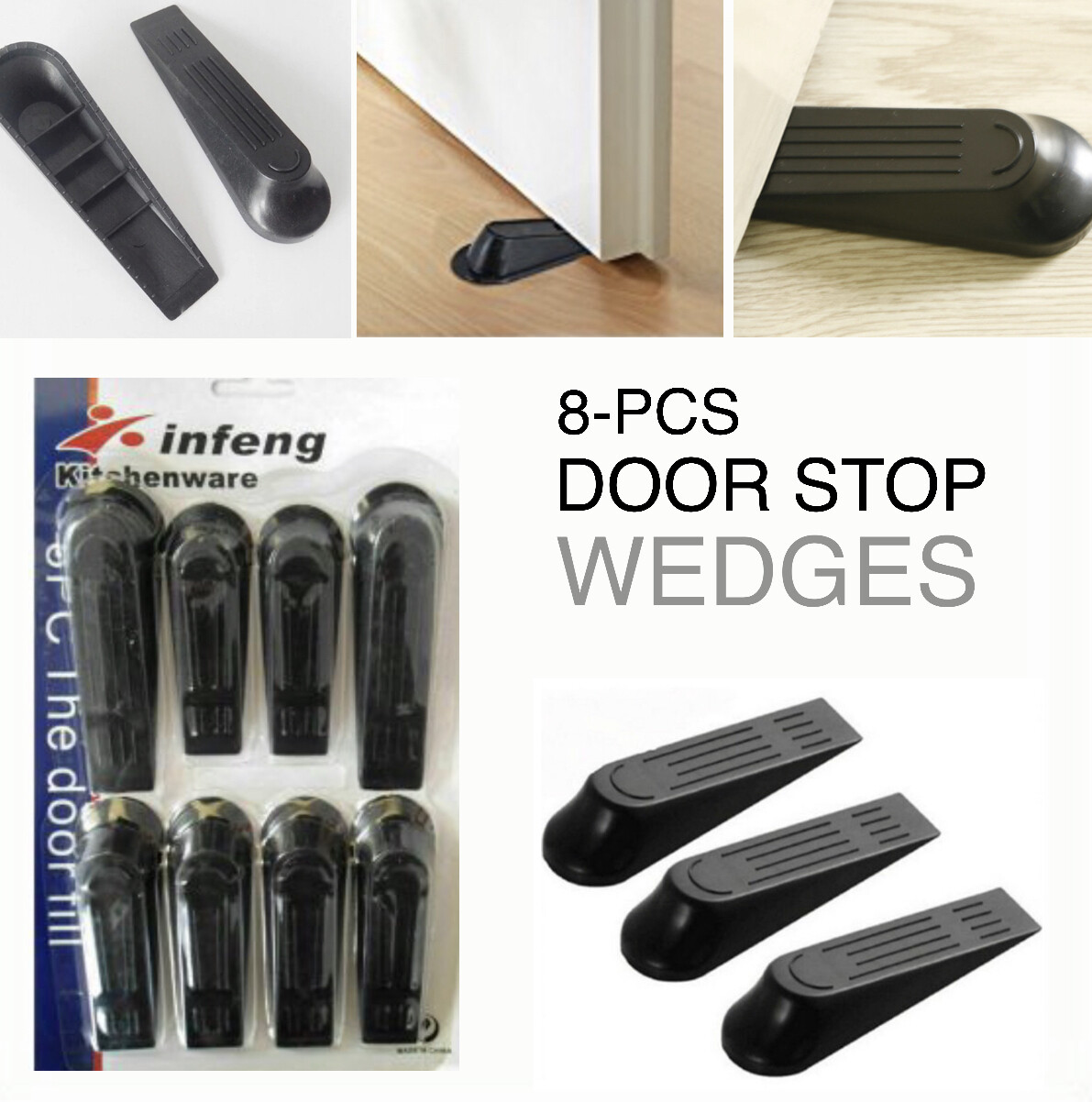 8-Pcs Door Stoppers