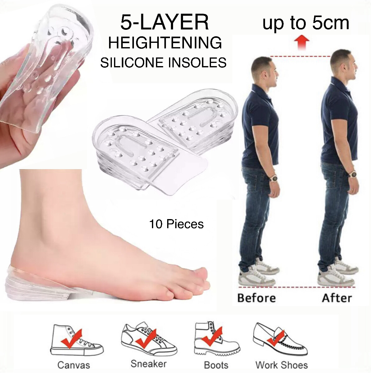 Invisible Elevated Insoles