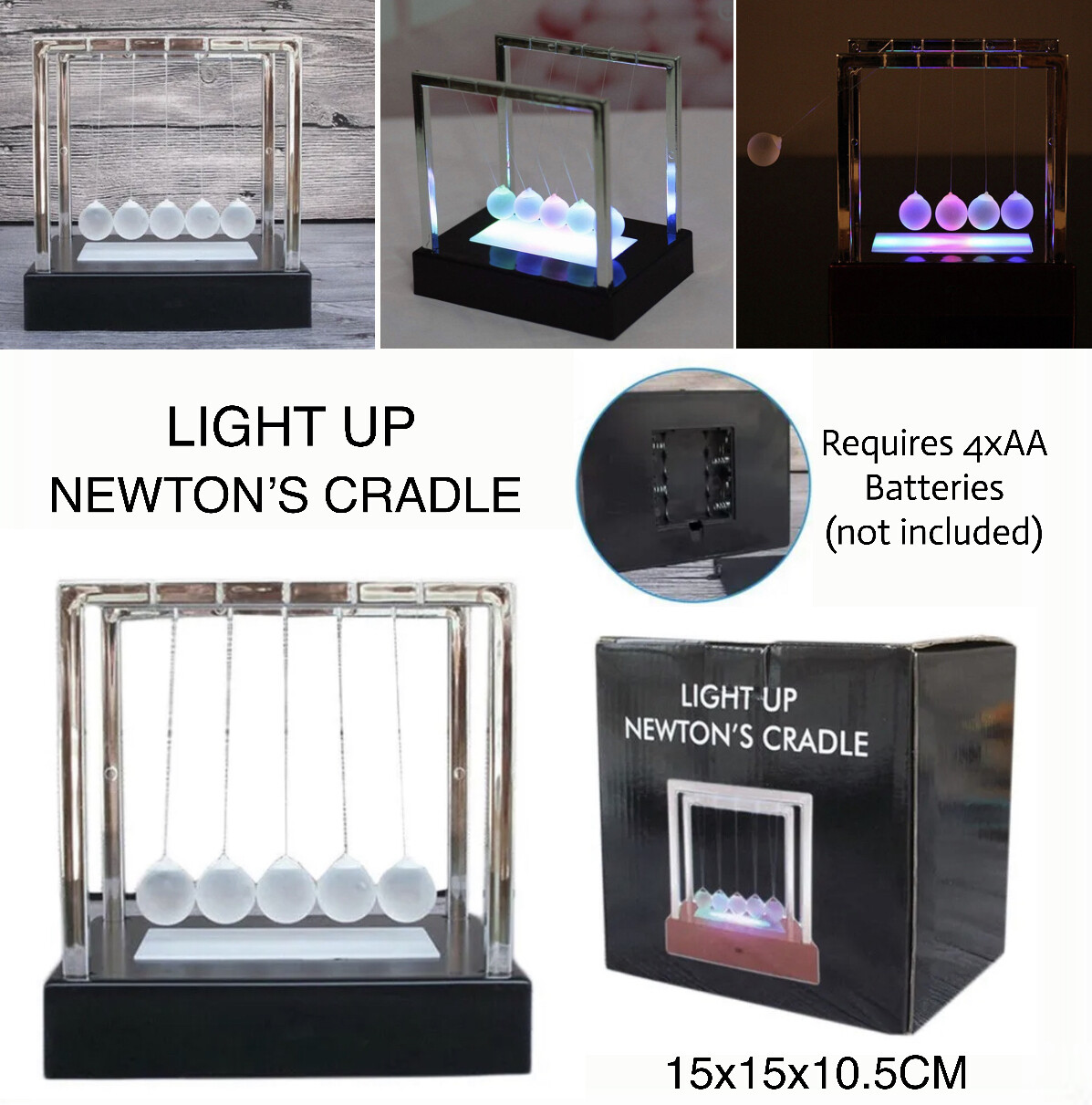 Lights Newton’s Cradle