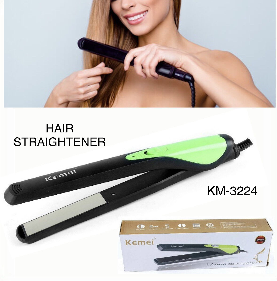 Hair Straightener KM-3224