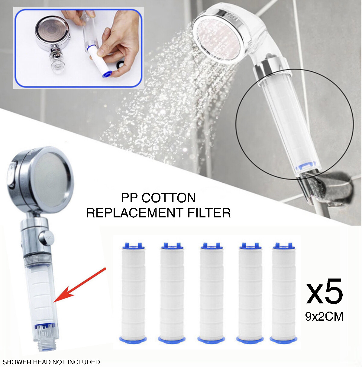 5-Pc PP Cotton Filter