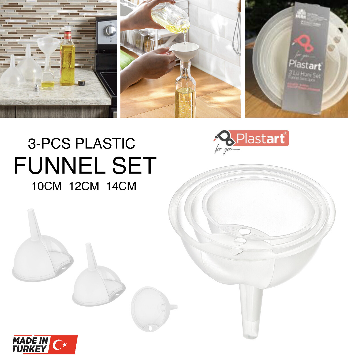 3-Pcs Funnel Set