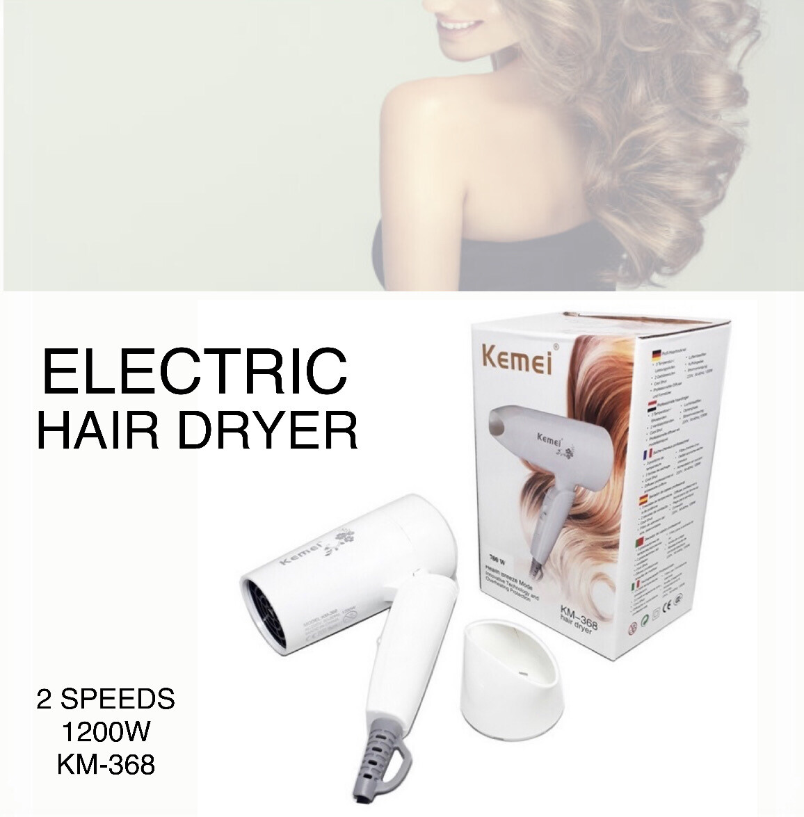 ​"KEMEI" Hair dryer (KM-368)