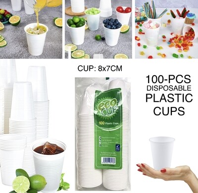 100-Pc Plastic Cups