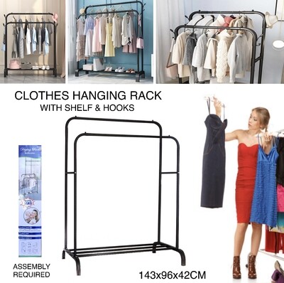 Clothes Rack W/Hooks