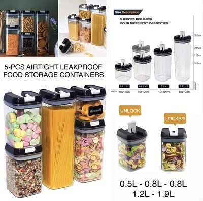 5-Pcs Food Containers