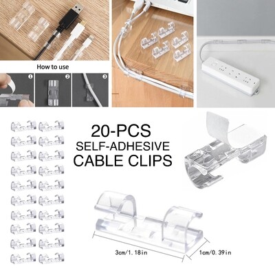20-Pc Cable Clips