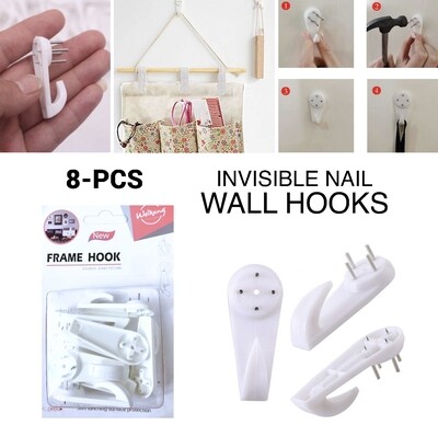 8-Pcs Wall Hooks
