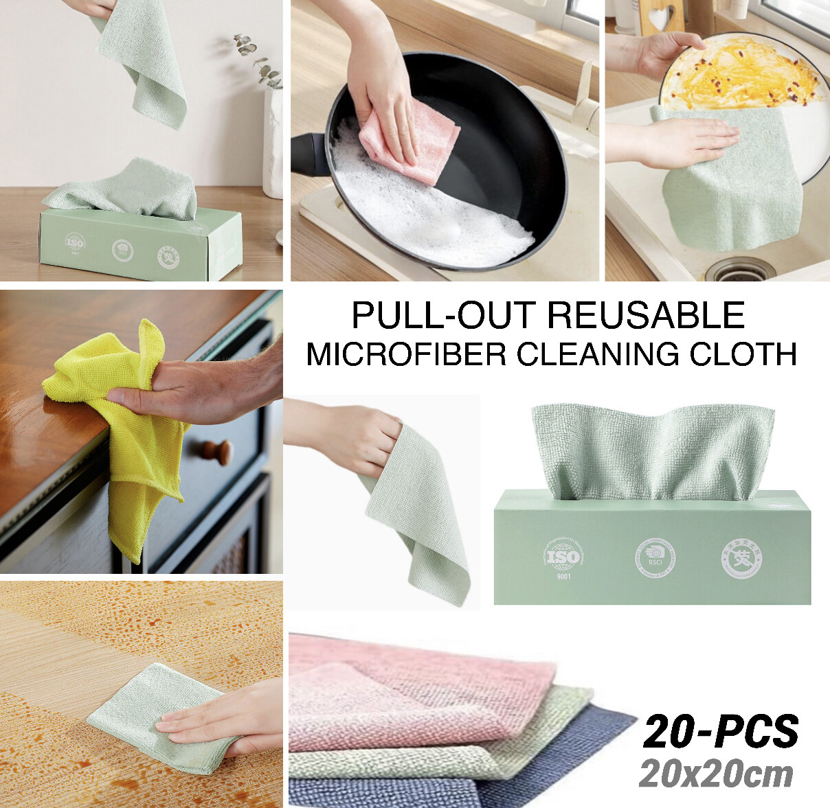 20-Pc Reusable Cloth