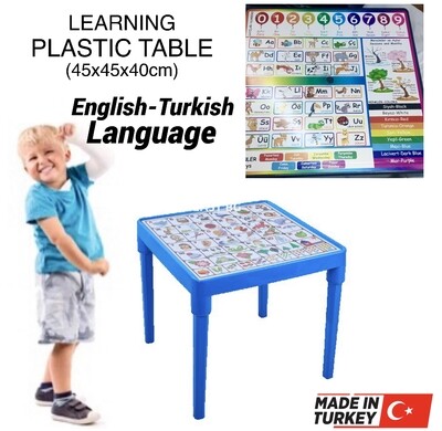 Learning Table (English-Turkish)