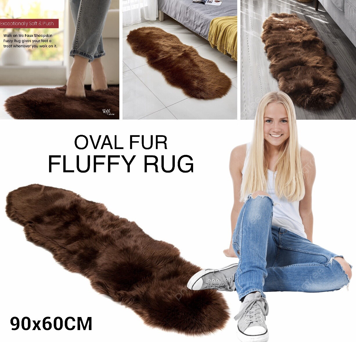 Fluffy Rug (Brown)