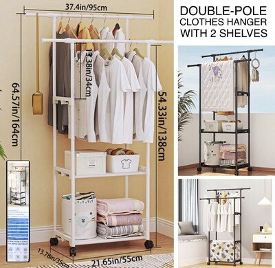 Double Pole Stand (White)
