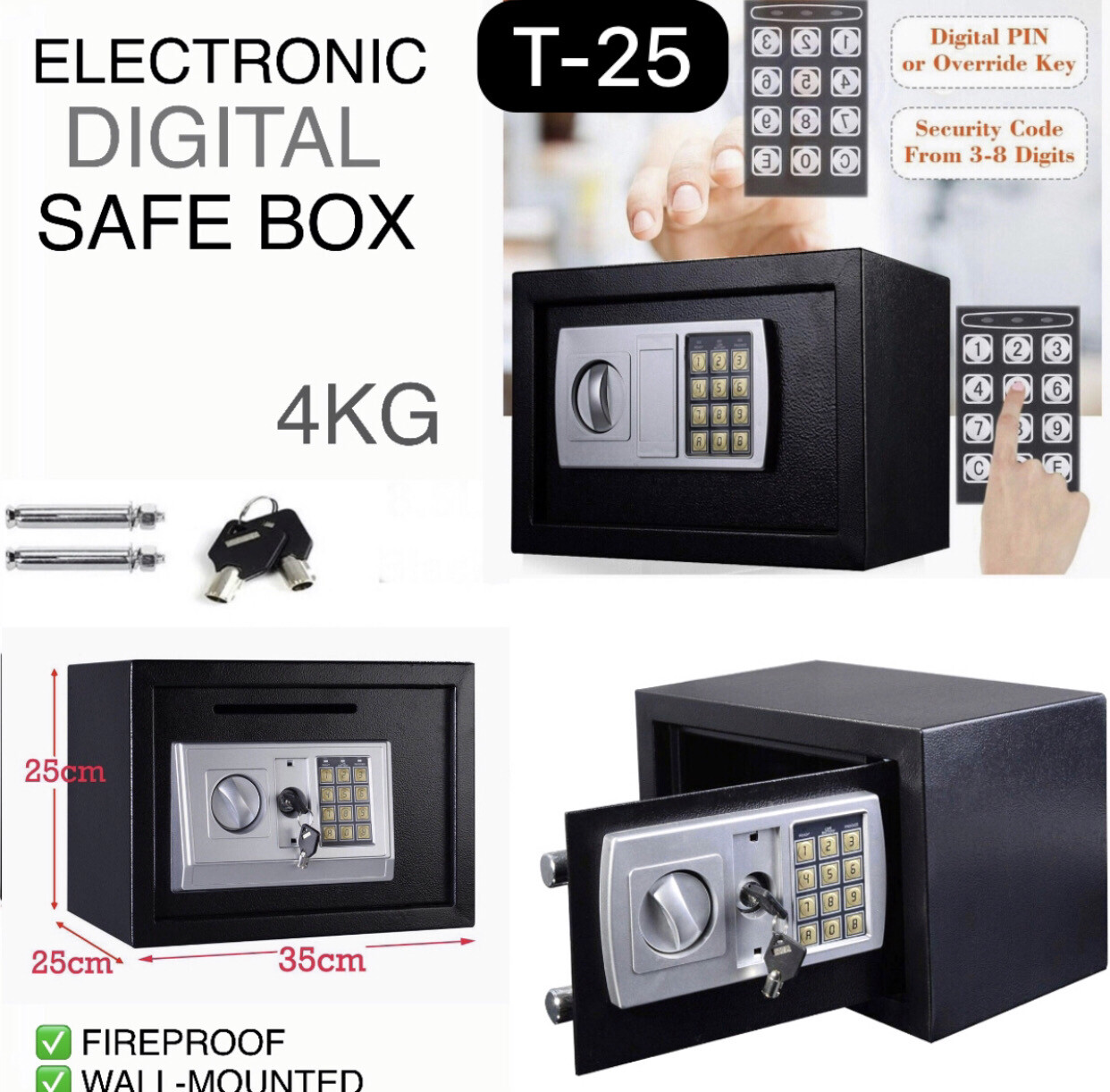 Digital Safe Box T25