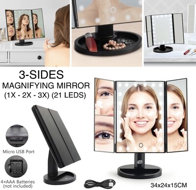 3.Sides Magnifying Mirror
