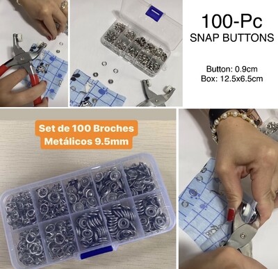 100-Pc Snap Buttons