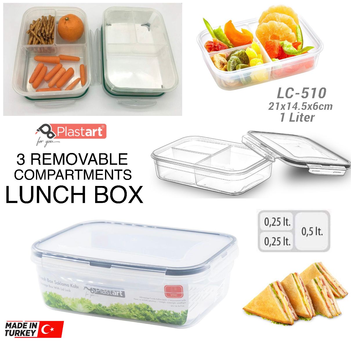 3-Parts Lunch Box (LC-510)