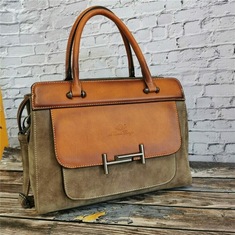 Women&#39;s Leather Luxury Bag Designer Handbag Vintage Totes Ladies Shoulder Hand Bags for Women 2021 Large Capacity Purse