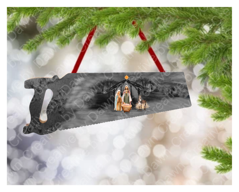Christmas Hand Saw Ornament