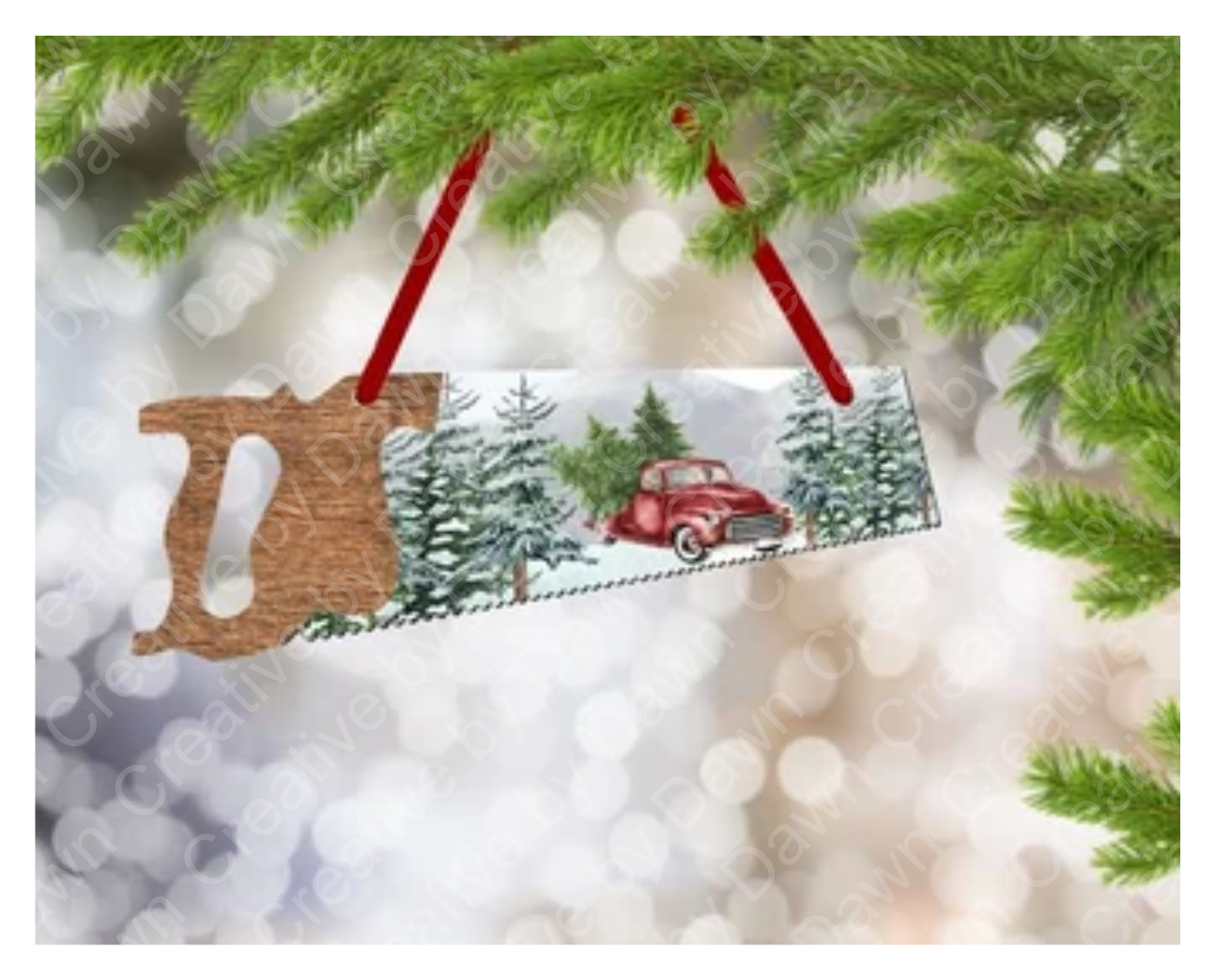 Christmas Hand Saw Ornament
