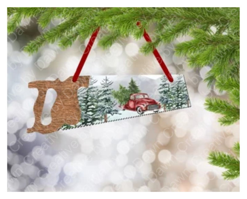 Christmas Hand Saw Ornament