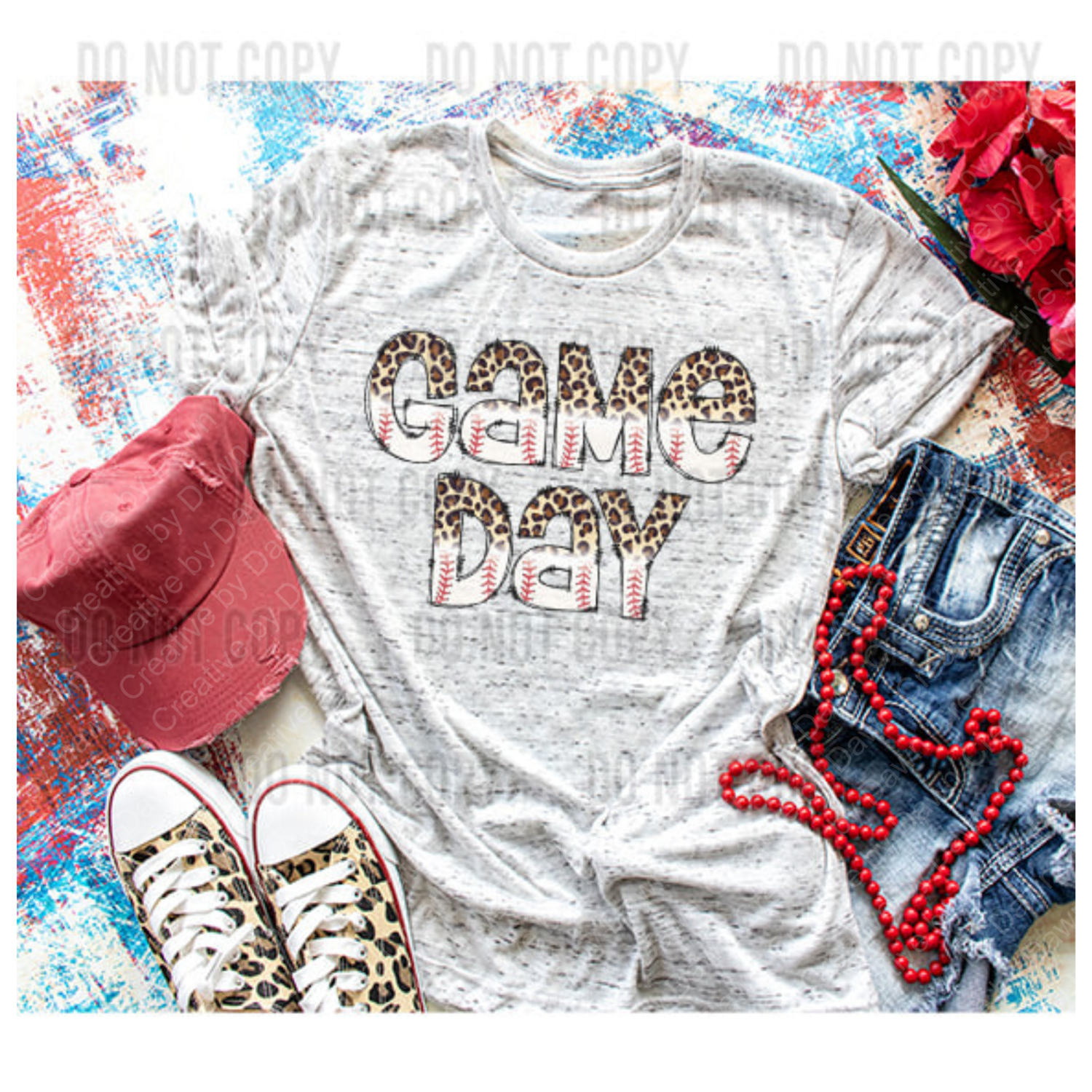 Game Day Baseball 1/2 Cheetah words