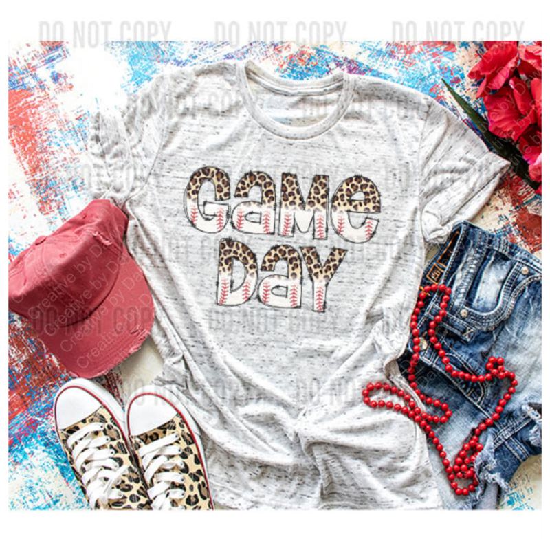 Game Day Baseball 1/2 Cheetah words