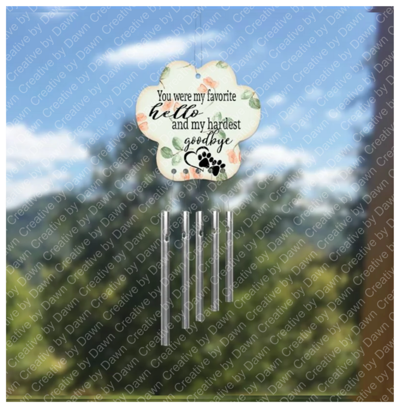 Wind Chimes Paw Print